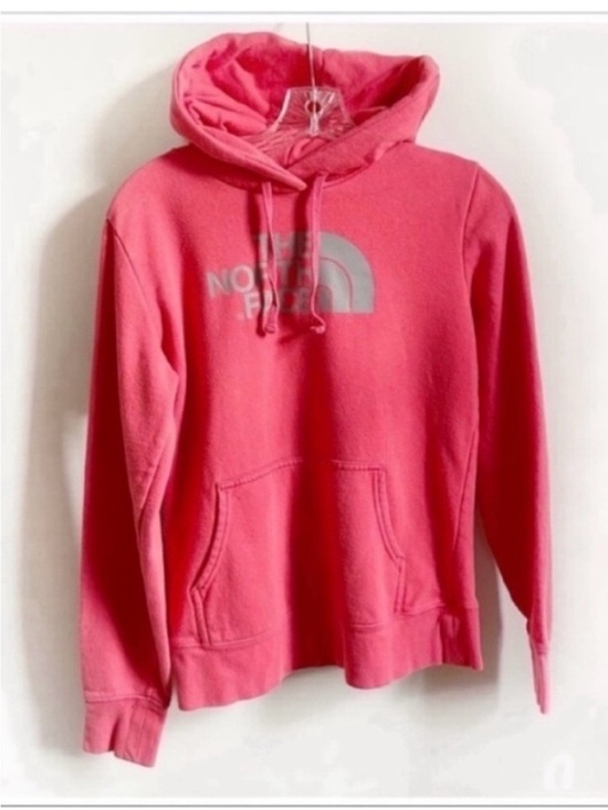 The North Face Tops - The North Face hoodie faded red half dome big logo